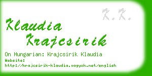 klaudia krajcsirik business card
